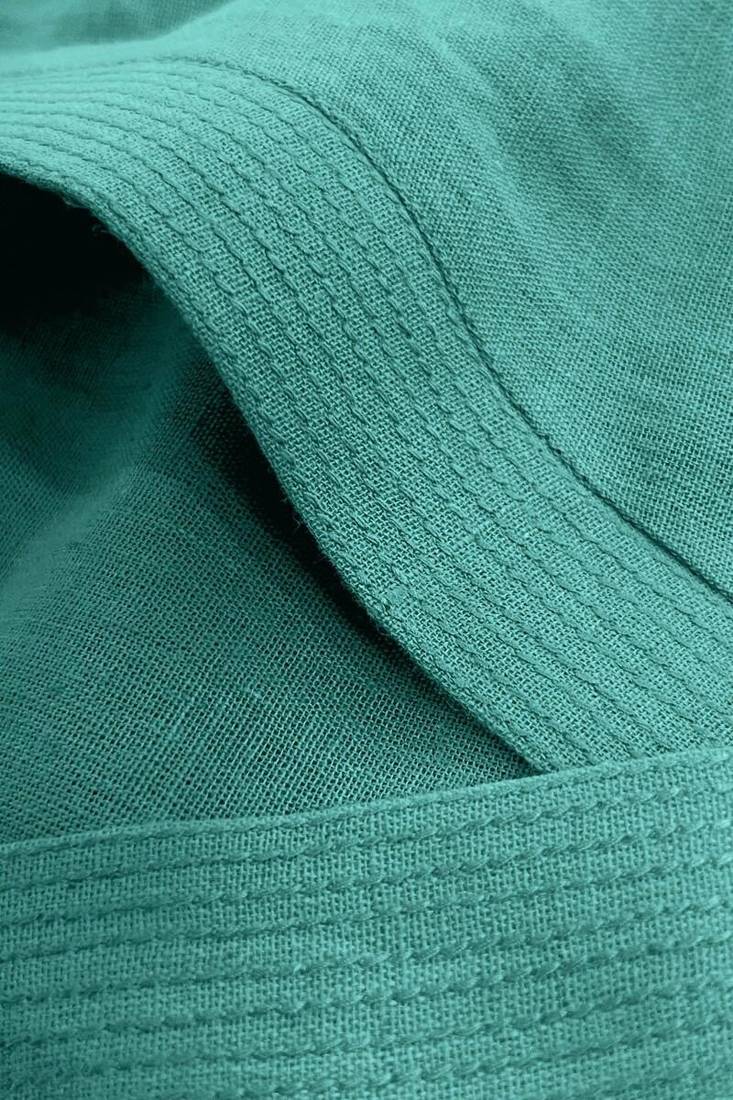 green printed cotton kurta and pant