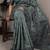 sea green poly cotton saree with elegant thread weaving work