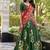 Green Silk Printed Chaniya Choli