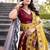 Maroon silk printed chaniya choli