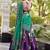 Purple silk printed chaniya choli