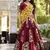 Maroon silk printed chaniya choli