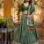 Green silk sequin embroidered chaniya choli