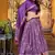 Purple silk sequin embroidered chaniya choli