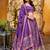 Purple silk sequin embroidered chaniya choli