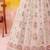 Cream Net Sequins embroidery Lehenga Choli With Dupatta