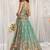 Pista Green Organza Zari Sequin Embroidery Work Lehenga Choli