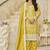 Yellow organza embroidered salwar suit for festival