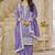 Lavender organza embroidered salwar suit for festival