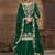 Green vichitra silk embroidered lehenga style suit