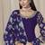Violet roman silk embroidered salwar suit for festival