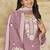 Onion pink roman silk embroidered designer salwar suit