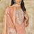 Light orange roman silk embroidered salwar suit