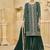 Green goergette embroidered designer sharara suit