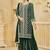Green goergette embroidered designer sharara suit