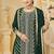 Green goergette embroidered designer sharara suit