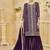 Purple goergette embroidered sharara suit