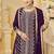 Purple goergette embroidered sharara suit
