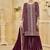 Maroon goergette embroidered sharara suit