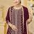 Maroon goergette embroidered sharara suit