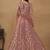 Onion pink net emboidered wedding wear anarkali suit