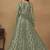 Pista green net emboidered wedding wear anarkali suit