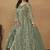 Pista green net emboidered wedding wear anarkali suit