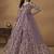 Lavender net emboidered wedding wear anarkali suit