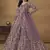 Lavender net emboidered wedding wear anarkali suit