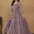 Lavender net emboidered wedding wear anarkali suit