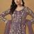 Lavender net emboidered wedding wear anarkali suit
