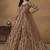 Brown net emboidered wedding wear anarkali suit