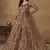 Brown net emboidered wedding wear anarkali suit