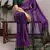 purple rangoli art silk printed saree with designer border & matching blouse