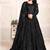 Black net emboidered wedding wear anarkali suit