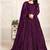 Purple net emboidered wedding wear anarkali suit