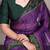 purple rangoli art silk printed saree with designer border & matching blouse