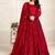 Red net emboidered wedding wear anarkali suit