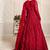 Red net emboidered wedding wear anarkali suit