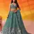 Green Organza Sequins Thread & Embroidery Lehenga Choli With Dupatta