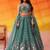 Green Organza Sequins Thread & Embroidery Lehenga Choli With Dupatta