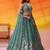 Green Organza Sequins Thread & Embroidery Lehenga Choli With Dupatta