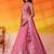 Pink Organza Sequins Thread & Embroidery Lehenga Choli With Dupatta