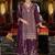 Wine chinon silk embroidered palazzo suit