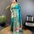 teal banarasi lichi silk blend meenakari zari weaving patola saree
