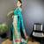 teal banarasi lichi silk blend meenakari zari weaving patola saree