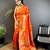 orange banarasi lichi silk blend meenakari zari weaving patola saree