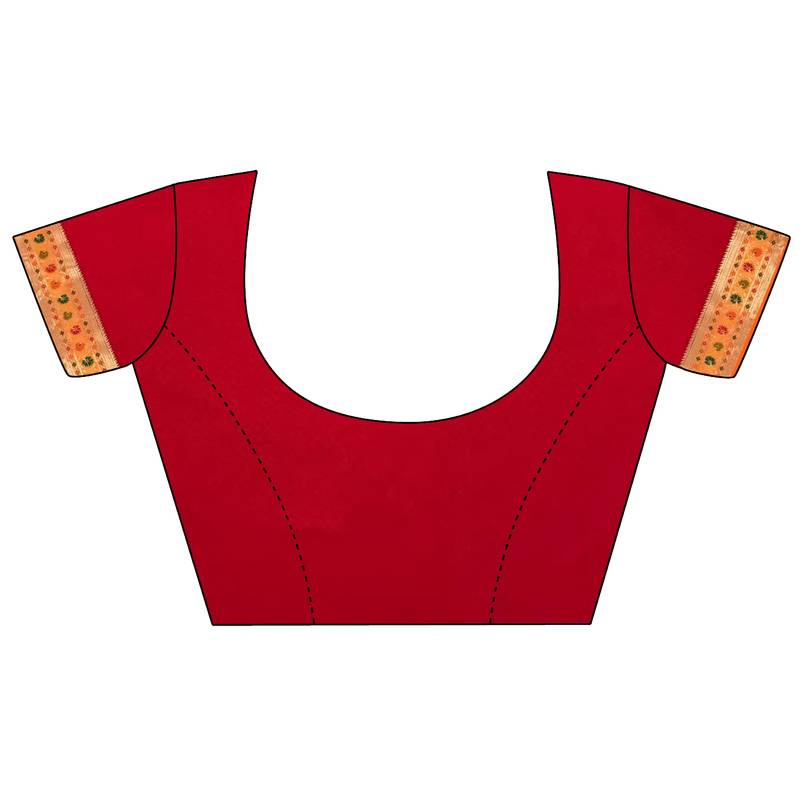 orange banarasi lichi silk blend meenakari zari weaving patola saree