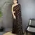 black polka dot sequence & foil print fancy georgette saree
