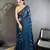 blue polka dot sequence & foil print fancy georgette saree